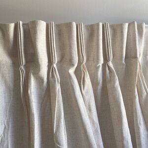 Lauren Ralph Lauren Pinch Pleat Curtain Drape Panels (2) Linen Blend